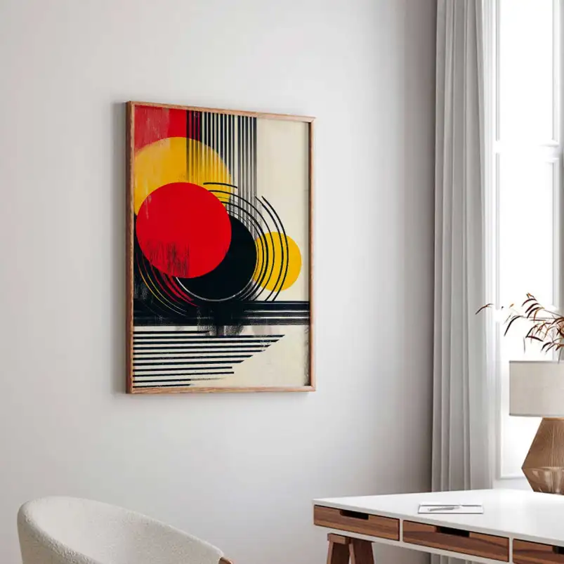 Tableau géométrique 70s  Mood II - affiche art geometrique