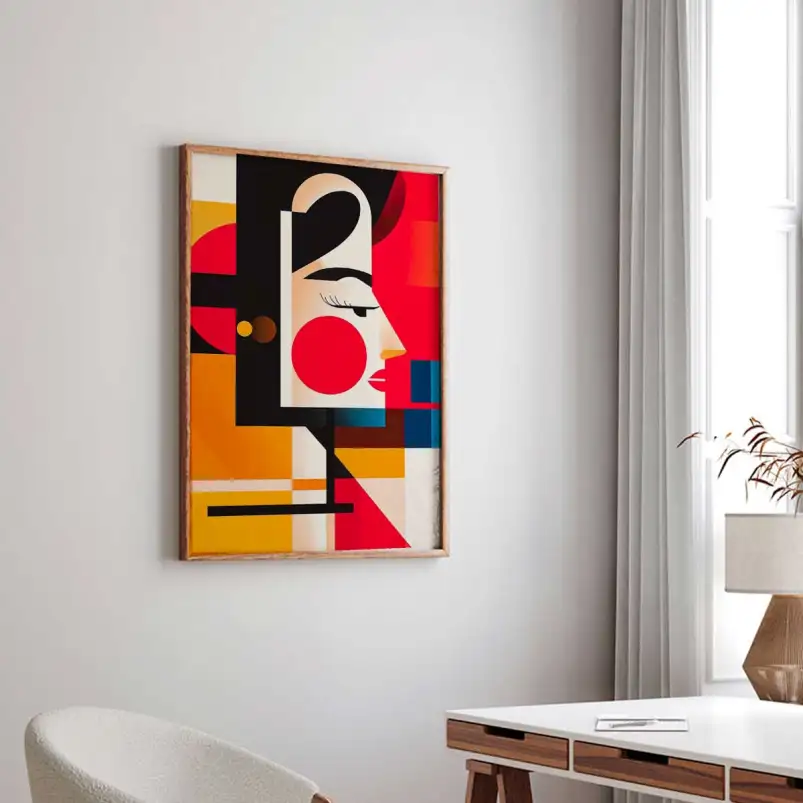 Tableau abstrait Abstract Muse II - affiche art geometrique