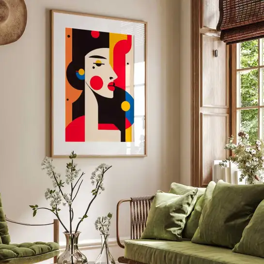 Tableau abstrait Abstract Muse - affiche art geometrique