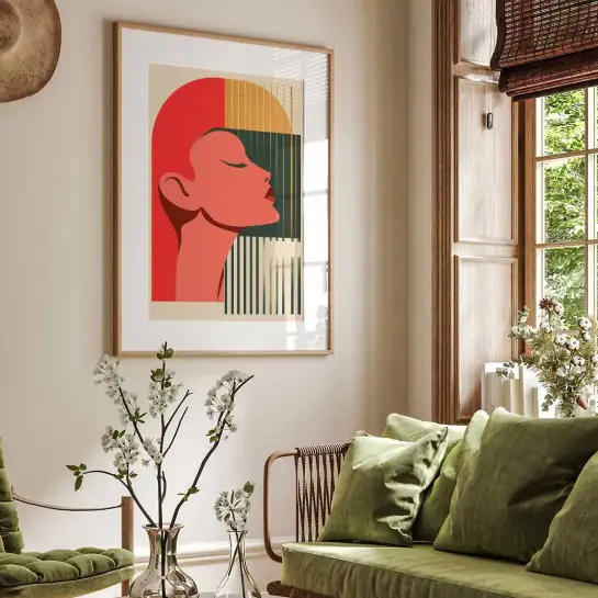 Tableau abstrait Aphrodite II - affiche art geometrique
