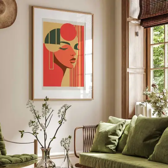 Tableau abstrait Aphrodite - affiche art geometrique
