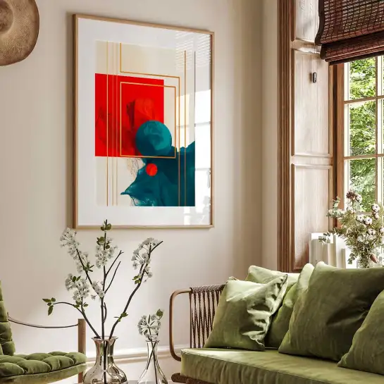 Tableau coloré 70s Chromatic Seventies VI - affiche art geometrique