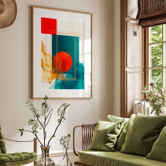 Tableau coloré 70s Chromatic Seventies VII - affiche art geometrique