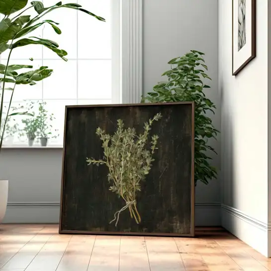 Tableau cuisine bouquet de thym - affiche cuisine