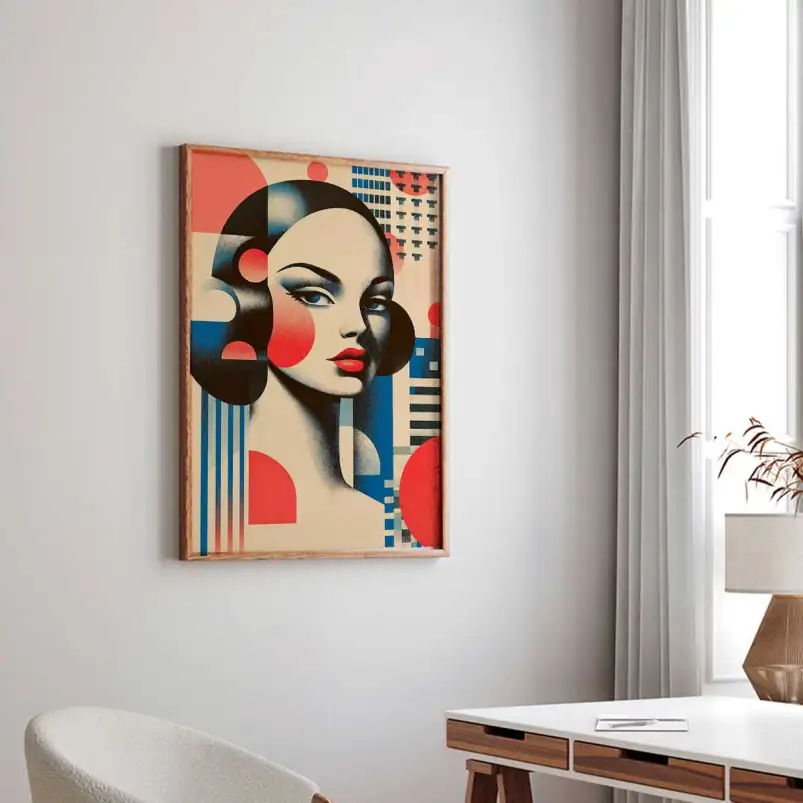 Tableau coloré Colorful Minds - affiche art geometrique