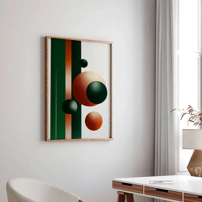 Tableau cuivre Copper Pulse II - affiche design