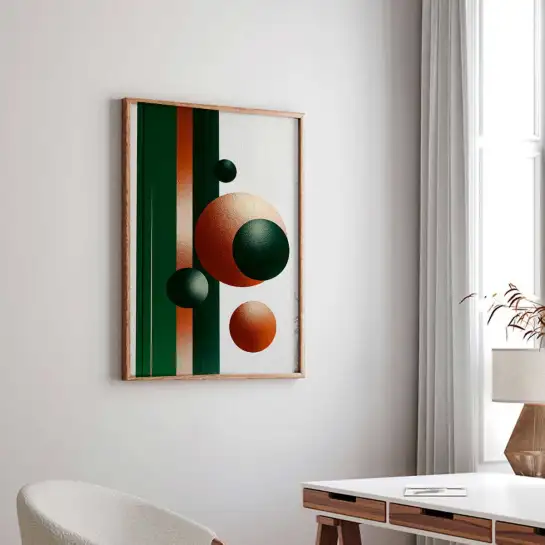 Tableau cuivre Copper Pulse II - affiche design