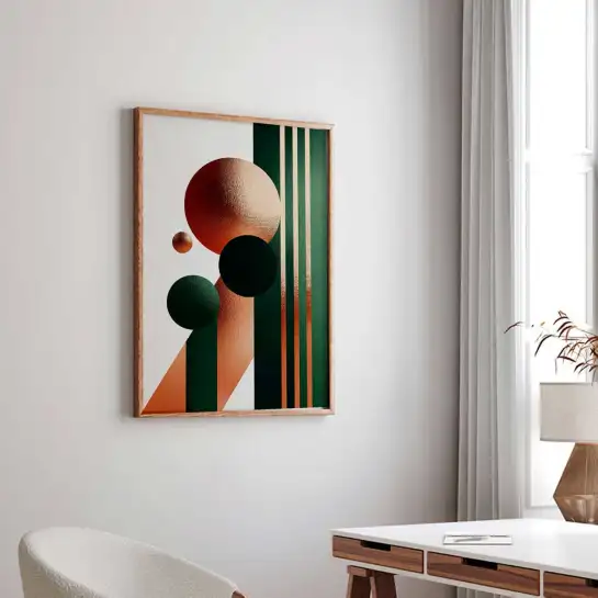 Tableau cuivre Copper Pulse III - affiche design