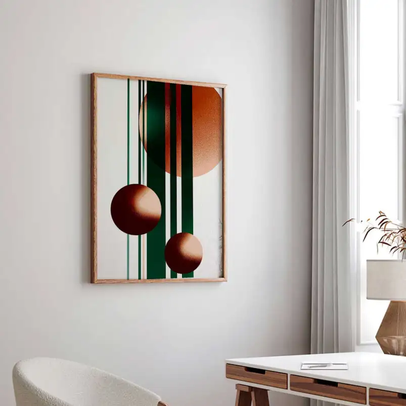 Tableau cuivre Copper Pulse IV - affiche design