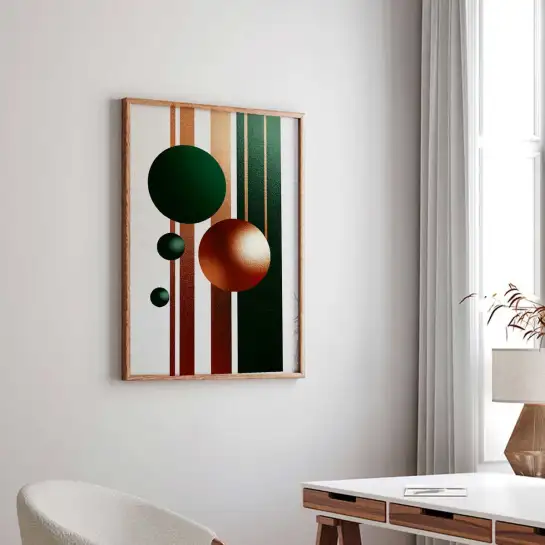 Tableau cuivre Copper Pulse - affiche design