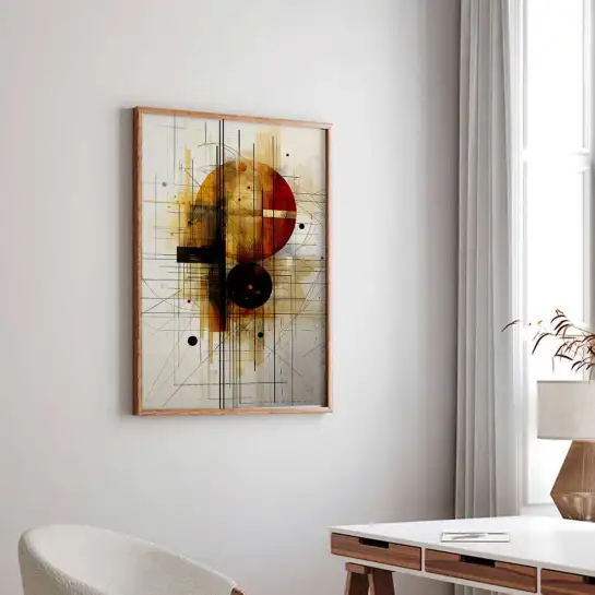 Tableau cuivre Copper Rings II - affiche design
