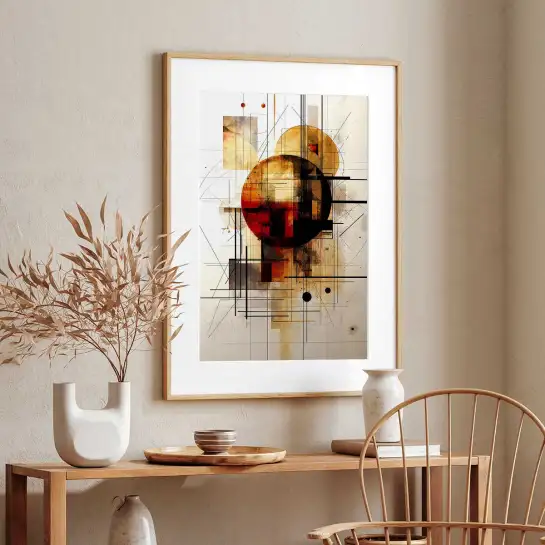 Tableau cuivre Copper Rings - affiche design