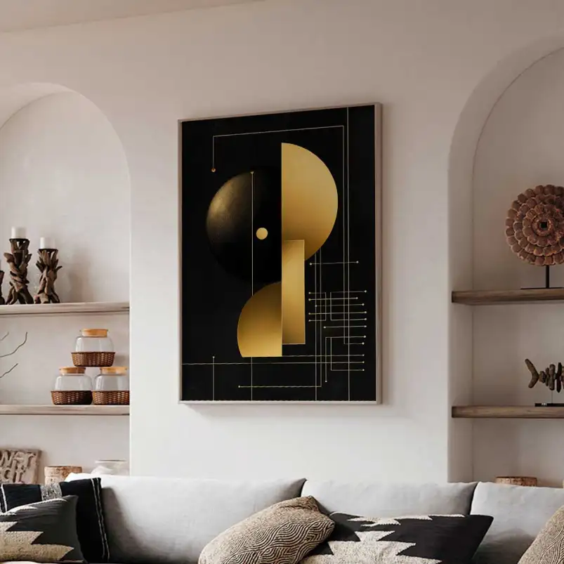 Tableau doré Echoes of Gold - poster design