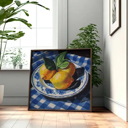 Tableau cuisine citrons de Menton - affiche cuisine vintage