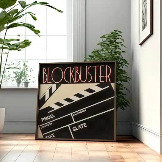 Tableau moderne Blockbuster - affiche cinema vintage