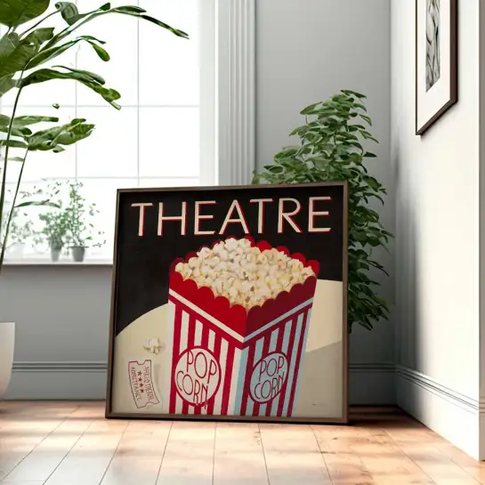 Affiche pop corn Théatre - affiche vintage