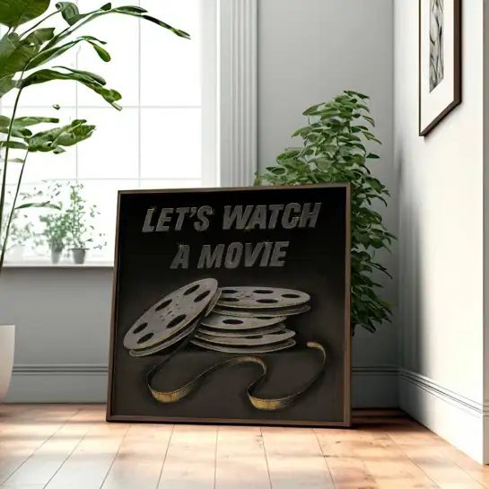Tableau pellicule de cinéma - affiche cinema vintage