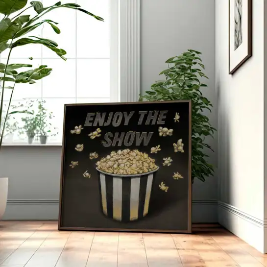 Tableau moderne soirée cinéma - affiche cinema vintage