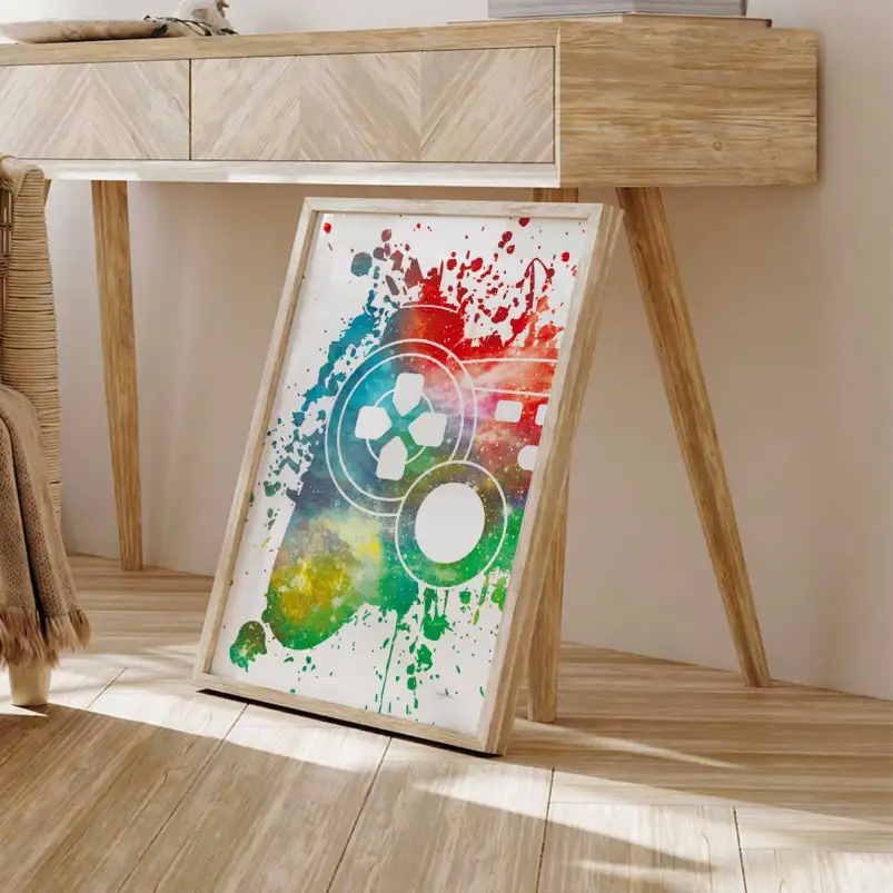 Affiche gamer splash - affiche chambre ado