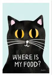 Affiche cuisine humour Cat Food
