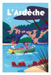 Tableau ludique L'Ardèche - affiche sud est