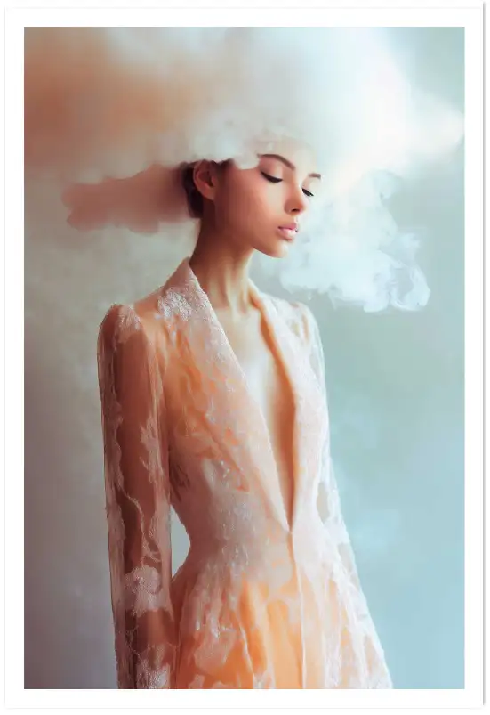 Tableau portrait féminin Lost Dreams Gloria - tableau design contemporain