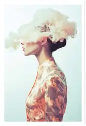 Tableau femme contemporaine Lost Dreams Jade - tableau design contemporain