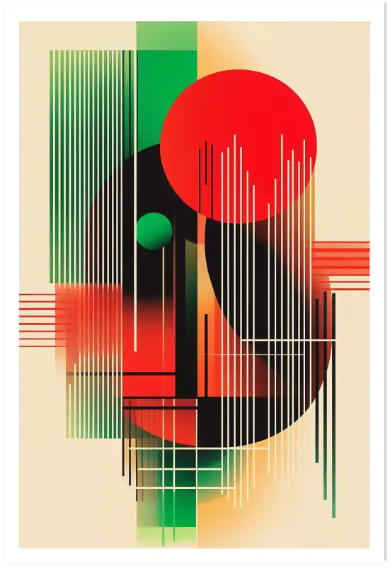 Tableau géométrique 70s Design Aesthetic II - affiche retro vintage