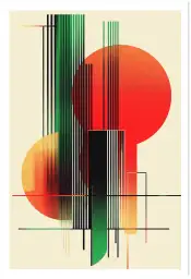 Tableau géométrique 70s  Design Aesthetic IV - affiche art geometrique