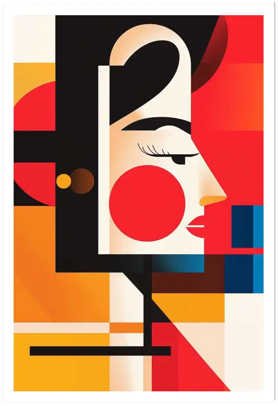 Tableau abstrait Abstract Muse II - affiche art geometrique