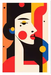 Tableau abstrait Abstract Muse - affiche art geometrique
