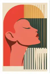 Tableau abstrait Aphrodite II - affiche art geometrique