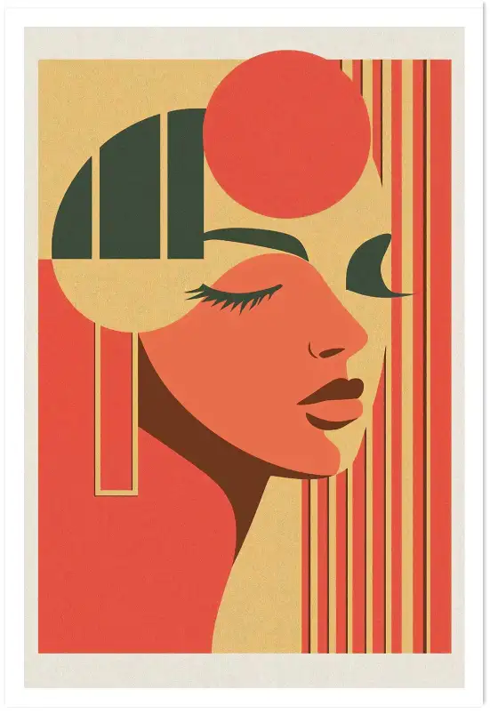 Tableau abstrait Aphrodite - affiche art geometrique