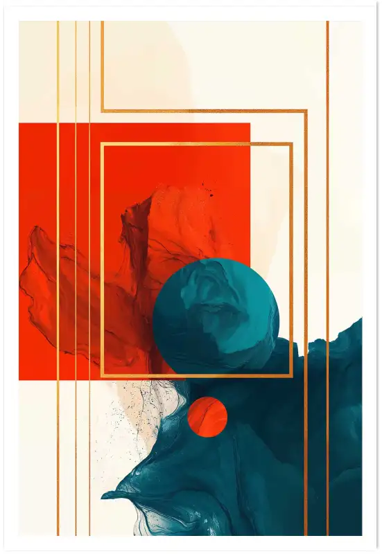 Tableau coloré 70s Chromatic Seventies VI - affiche art geometrique