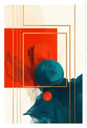 Tableau coloré 70s Chromatic Seventies VI - affiche art geometrique