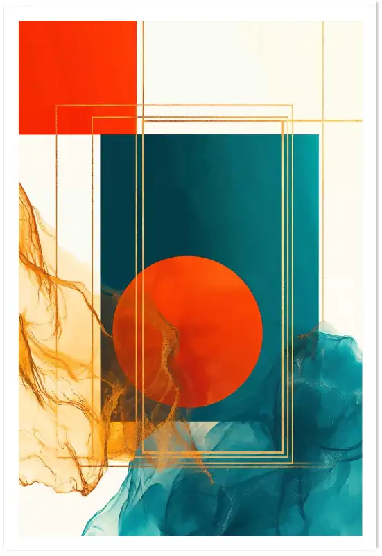 Tableau coloré 70s Chromatic Seventies VII - affiche art geometrique