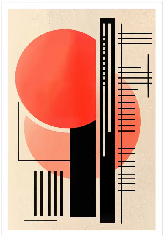 Tableau géométrique Circle of Intensity II - affiche art geometrique
