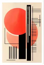 Tableau géométrique Circle of Intensity II - affiche art geometrique