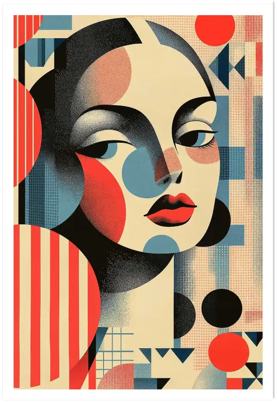 Tableau coloré Colorful Minds II - affiche art geometrique