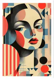 Tableau coloré Colorful Minds II - affiche art geometrique