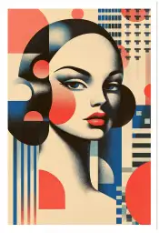 Tableau coloré Colorful Minds - affiche art geometrique