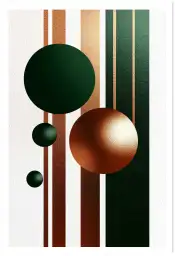 Tableau cuivre Copper Pulse - affiche design