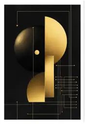 Tableau doré Echoes of Gold - poster design