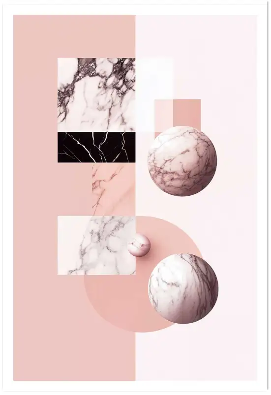 Tableau marbré Marble Fusion IV - decoration murale design