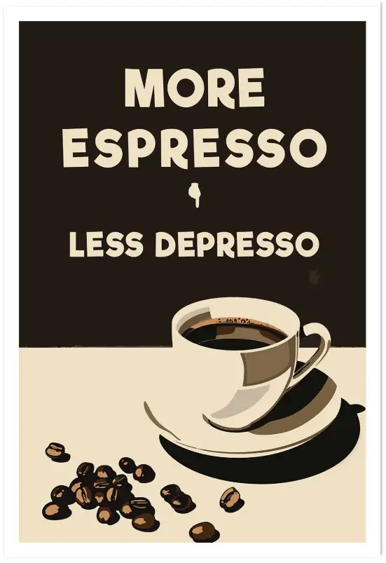 Affiche cuisine More expresso - affiche de cuisine