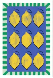 Affiche fruit pop art citron coloré