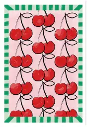 Affiche fruit pop art cerise colorée