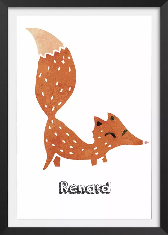 Renard roux - poster enfant