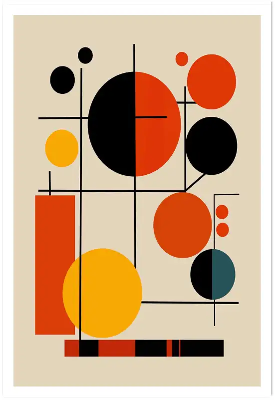 Tableau Composition Colorée - tableau art géométrique
