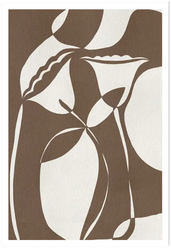 Tableau Pétales Feutrés - affiche fleurs